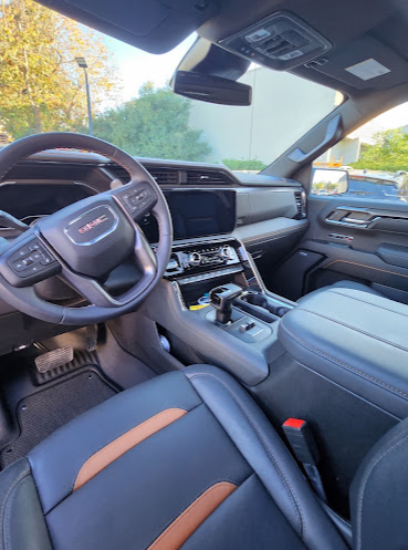 GMC dashboard and console after a full interior detail