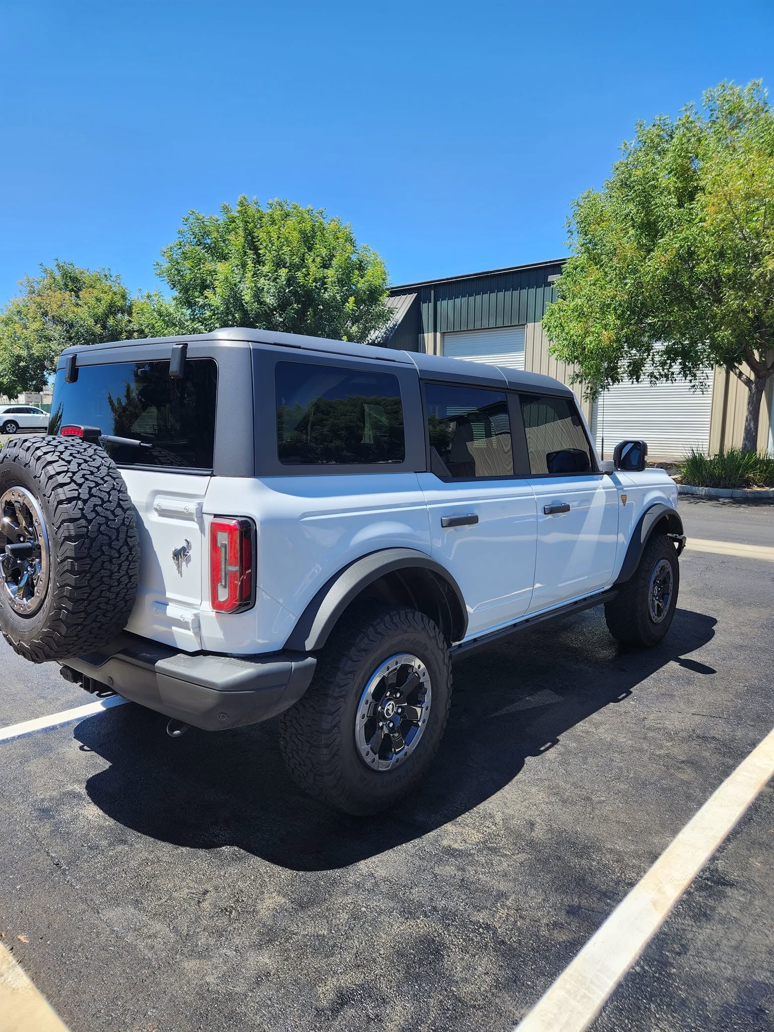 White Ford Bronco detailed on location in Paso Robles